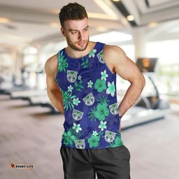 Custom Warriors Rugby Men Tank Top Beautiful Floral Pattern Spring Summer Vibe