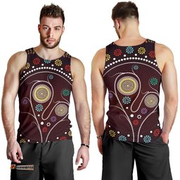 Men Tank Top - Aboriginal Dot Painting Mens Tank Tree