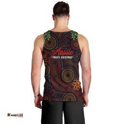 Aboriginal Christmas Men Tank Top Aussie Koala Christmas Tree with Aboriginal Inspired