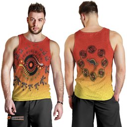 Aboriginal Men Tank Top - Circle Pattern