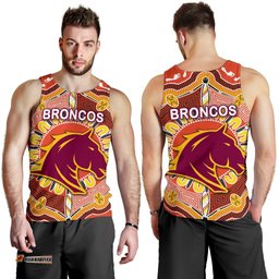 Brisbane Men Tank Top Broncos Indigenous Warm Vibes