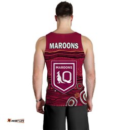 QLD Maroons Rugby Men Tank Top Indigenous