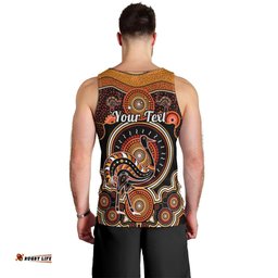Personalised Australian Astrology Men Tank Top Aboriginal Emu Zodiac Sign