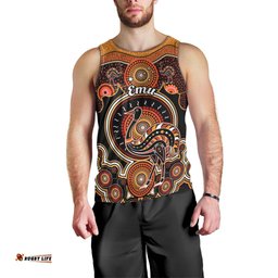 Personalised Australian Astrology Men Tank Top Aboriginal Emu Zodiac Sign
