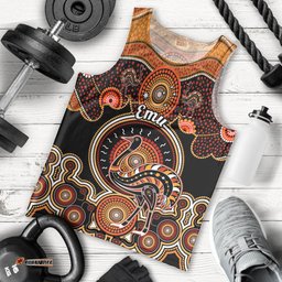 Personalised Australian Astrology Men Tank Top Aboriginal Emu Zodiac Sign