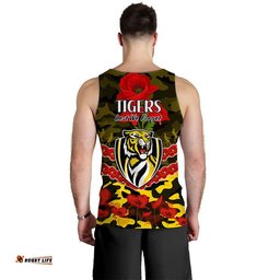 Richmond Tigers Football ANZAC Men Tank Top Lest We Forget