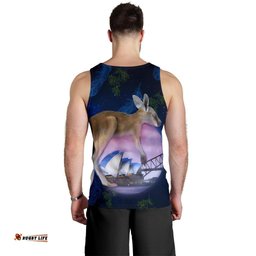 Men Tank Top - Kangaroo Mens Tank Dream Sydney Opera