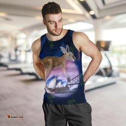 Men Tank Top - Kangaroo Mens Tank Dream Sydney Opera