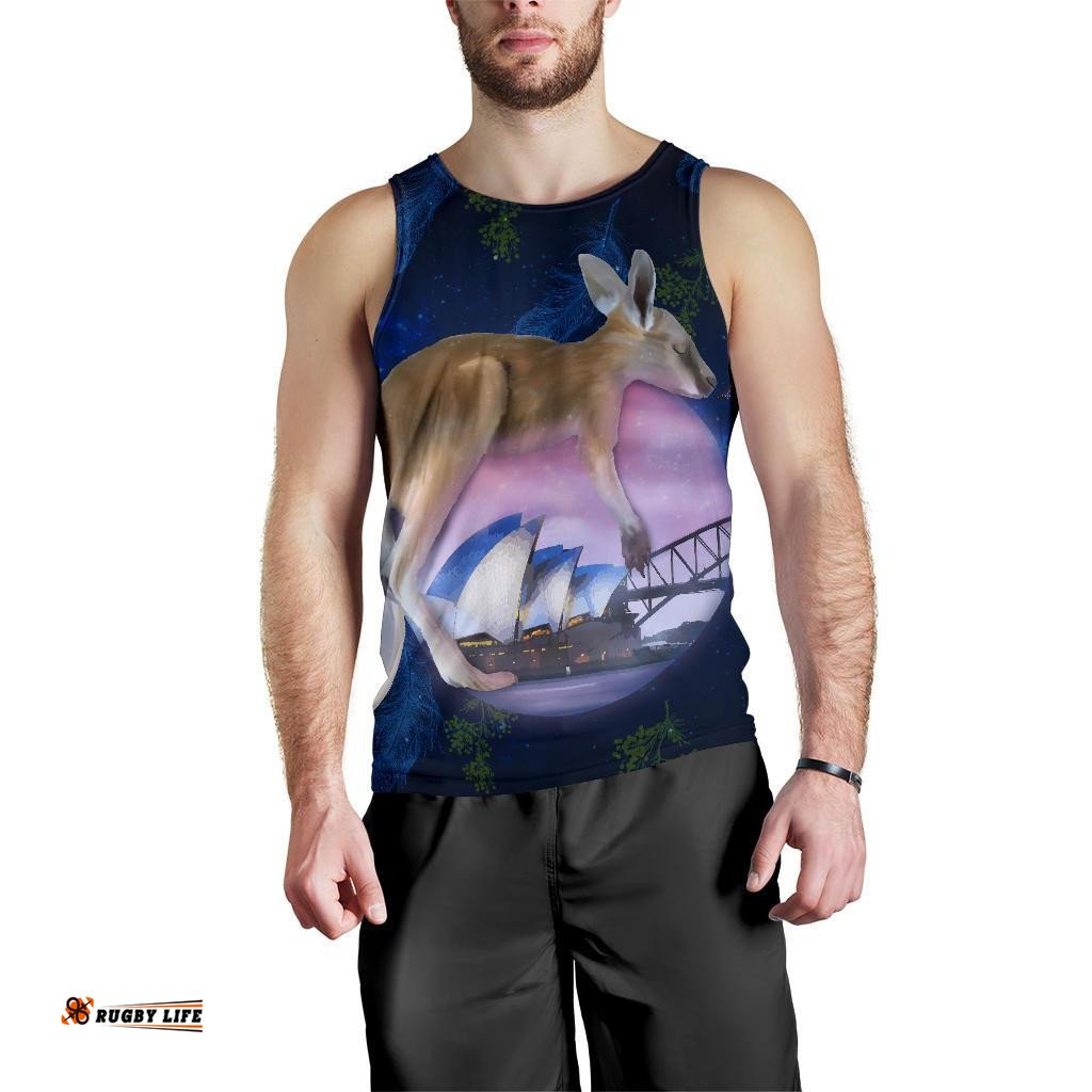 Men Tank Top - Kangaroo Mens Tank Dream Sydney Opera
