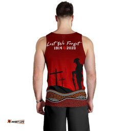 Men's Tank Top Anzac Day Our Heroes - Nhi Style - Red