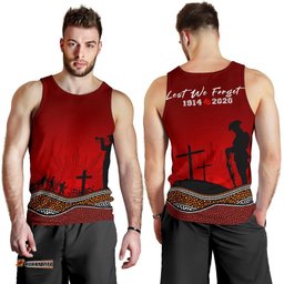 Men's Tank Top Anzac Day Our Heroes - Nhi Style - Red