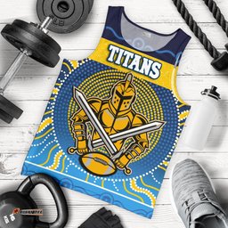Naidoc Titans Men Tank Top Gold Coast Indigenous