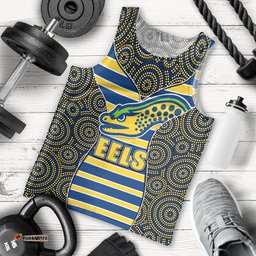 NRL - Eels Men Tank Top Mix Dot Aboriginal