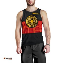 Personalised Aboriginal Men's Tank Top - Aussie Indigenous Flag