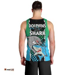 NRL Combine Rabbitohs and Shark Men Tank Top Sporty Style