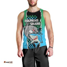 NRL Combine Rabbitohs and Shark Men Tank Top Sporty Style