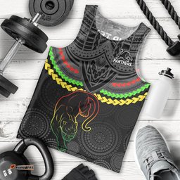 Custom Panthers Rugby Men Tank Top Polynesian and Aboriginal Vibe