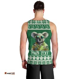 Personalised Australia Koala Christmas Men Tank Top Santa Koala Stay Cool