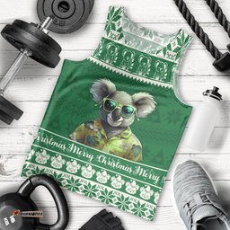 Personalised Australia Koala Christmas Men Tank Top Santa Koala Stay Cool