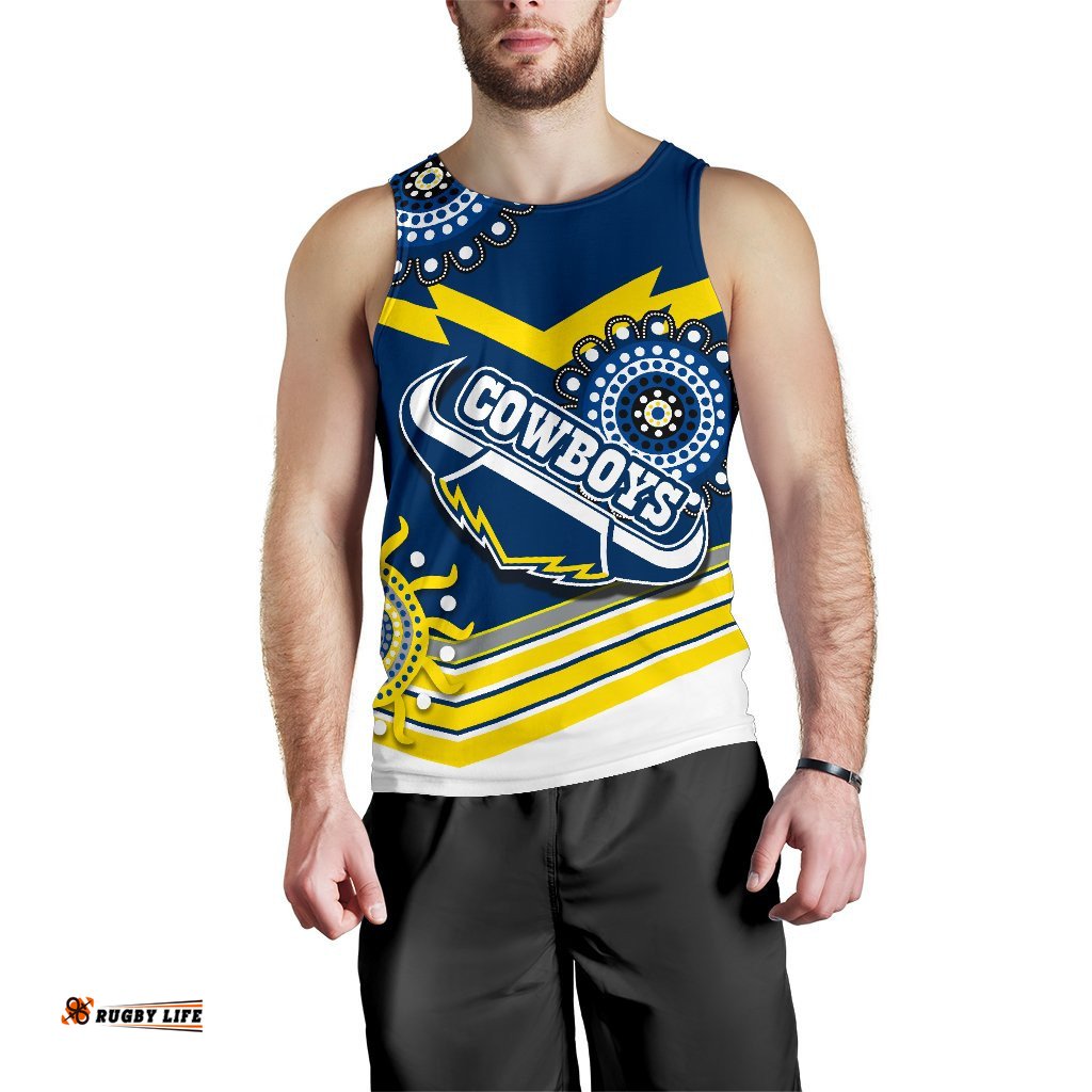 Proud Cowboys Men Tank Top Indigenous North Queensland