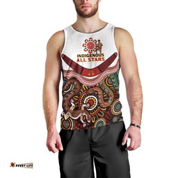 (Custom Text And Number) Australia Indigenous Rugby Men Tank Top All Stars Aussie Snake And Lizard