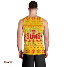 Gold Coast Suns Men Tank Top - Christmas Ugly Style -