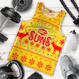 Gold Coast Suns Men Tank Top - Christmas Ugly Style -