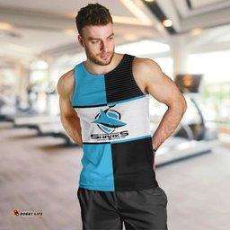 (Custom Text And Number) NRL Sharks Men Tank Top Mix Jersey