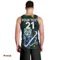 (Custom Text And Number) NRL Combine Warriors and Cowboys Men Tank Top Aboriginal