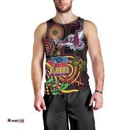 Custom Sea Eagles Rugby Aboriginal Art Men Tank Top NAIDOC Indigenous Tribal