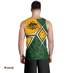 Men's Tank Top - Aussie Flag (Green)