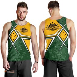 Men's Tank Top - Aussie Flag (Green)