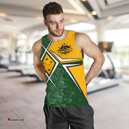 Men's Tank Top - Aussie Flag (Green)