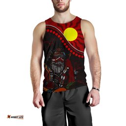 Aboriginal Men's Tank Top - Indigenous People And Sun