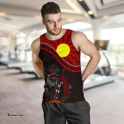 Aboriginal Men's Tank Top - Indigenous People And Sun