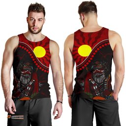Aboriginal Men's Tank Top - Indigenous People And Sun