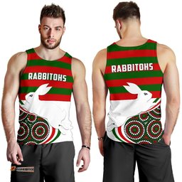 Rabbitohs Indigenous Rugby Men's Tank Top Rabbit Jumping