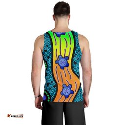 Men's Tank Top - Aboriginal Turtle