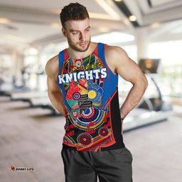 (Custom Personalised) Knights Men's Tank Top Newcastle Naidoc Week Aboriginal
