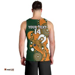 (Custom Text And Number) Wallabies Rugby NAIDOC Men Tank Top Aboriginal Camouflage Lest We Forget