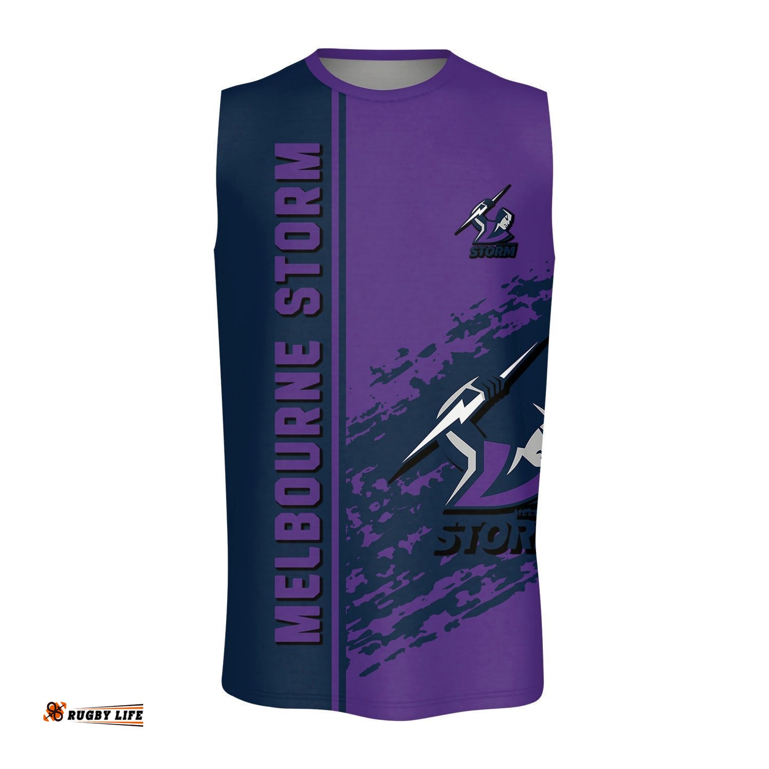 Melbourne Storm O-neck Tank Top Quarter Style - NRL