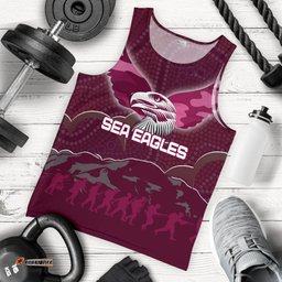 Sea Eagles Men Tank Top Anzac Country Style