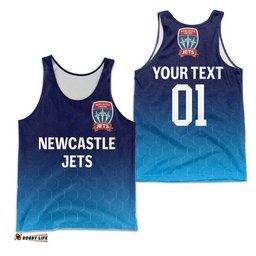 (Custom Personalised) Newcastle Jets Men Tank Top Soccer Club Original Style - White