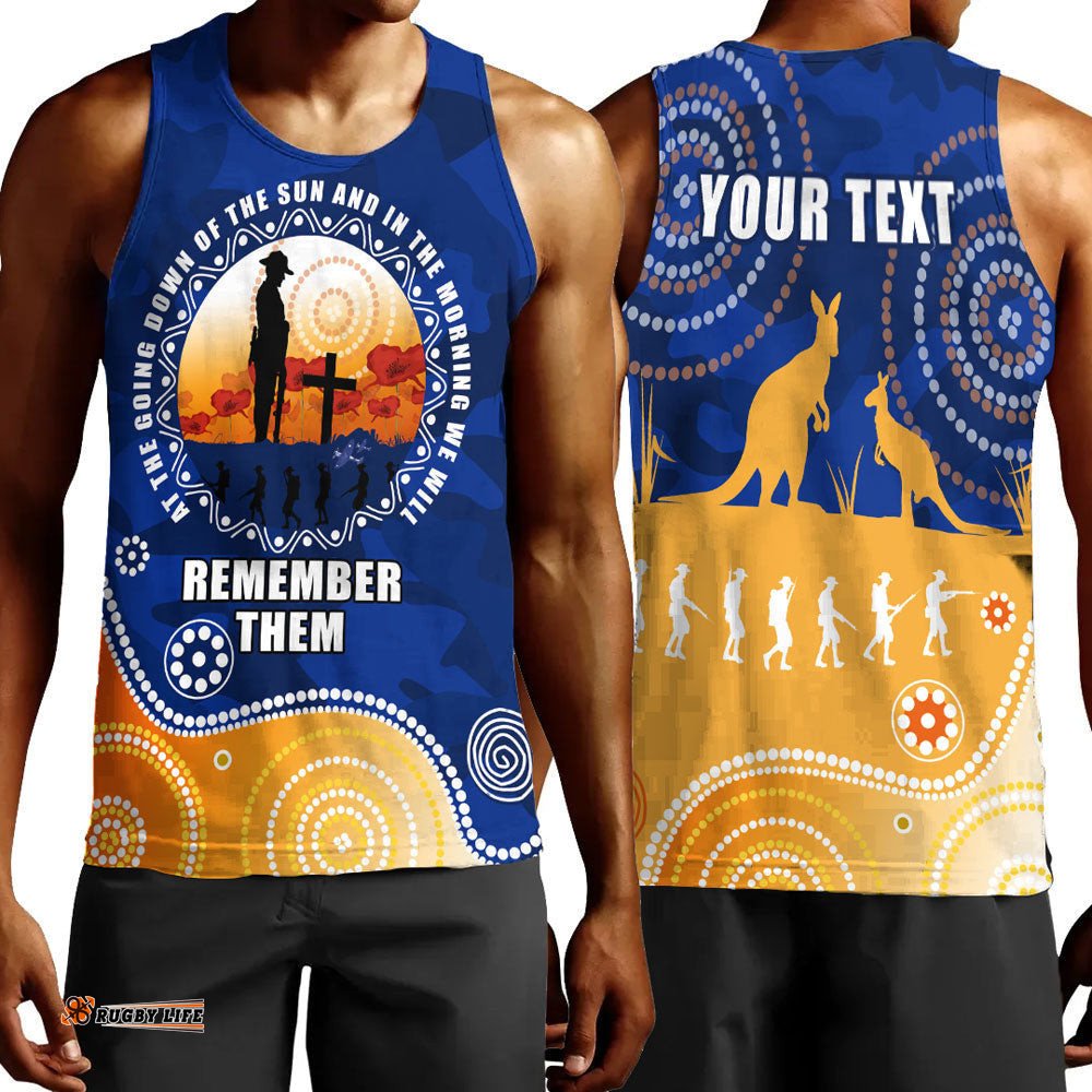 Vibe Hoodie Clothing - (Custom) Australia Anzac Camouflage Vitality Men Tank Top