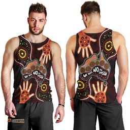 Australia Indigenous Men Tank Top We Vote NO To Division Aboriginal Map