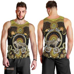 Personalised Australian Astrology Men Tank Top Aboriginal Tasmanian Tiger Zodiac Sign