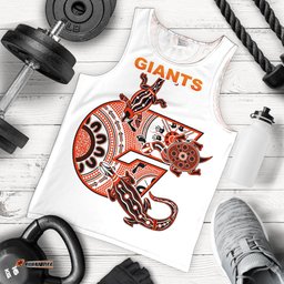 GWS Giants Men's Tank Top Simple Indigenous