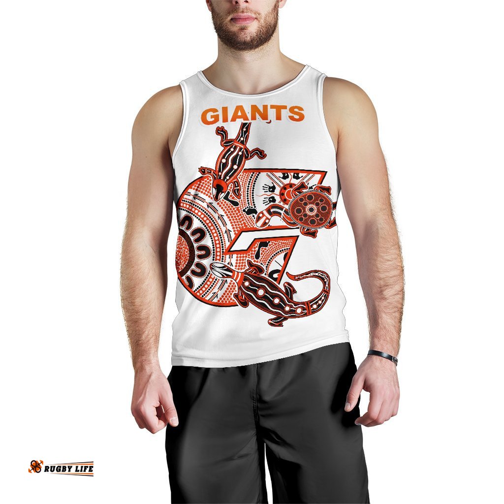 GWS Giants Men's Tank Top Simple Indigenous