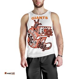 GWS Giants Men's Tank Top Simple Indigenous