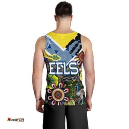 Parramatta Eels Men Tank Top Aboriginal Ethnic Style